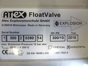 Explosionsschutzventil ATEX FloatValve