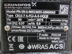 Grundfos CR 1-7 A-FGJ-A-E-HQQE Mehrstufige Kreiselpumpe