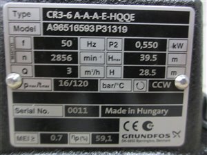 Grundfos CR 3-6 A-A-A-E-HQQE mehrstufige Kreiselpumpe