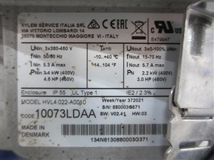 Lowara SVH14N022T/4 Kreiselpumpe mit Hydrovar-Pumpensteuerung