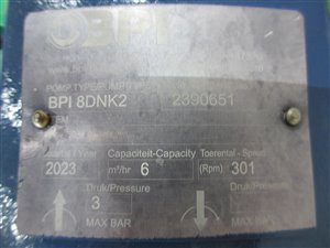 BPI Pumps 8DNK2 Exzenterschneckenpumpe