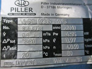 Piller VHRG 0235-6S Gebläse 11 kW