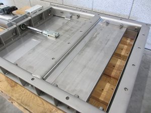 Flachschieber 600 x 270 Edelstahl - ungebraucht