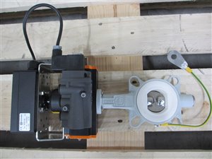 EBRO Armaturen DN 150 pneumatisch betätigte Absperrklappe