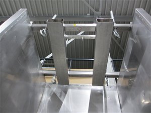 Big-Bag-Entleerstation mit 2 flexiblen Austragschnecken