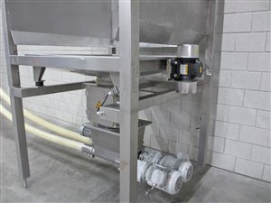 Big-Bag-Entleerstation mit 2 flexiblen Austragschnecken