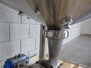 150-Liter-Edelstahltank mit Leitstrahlmischer
