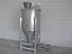 Visco-behälter VV1000 mit Vordruckschnecke für Verdrängerpumpe