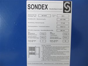 Sondex S47-IS16 Plattenwärmetauscher 777 kW